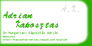 adrian kaposztas business card